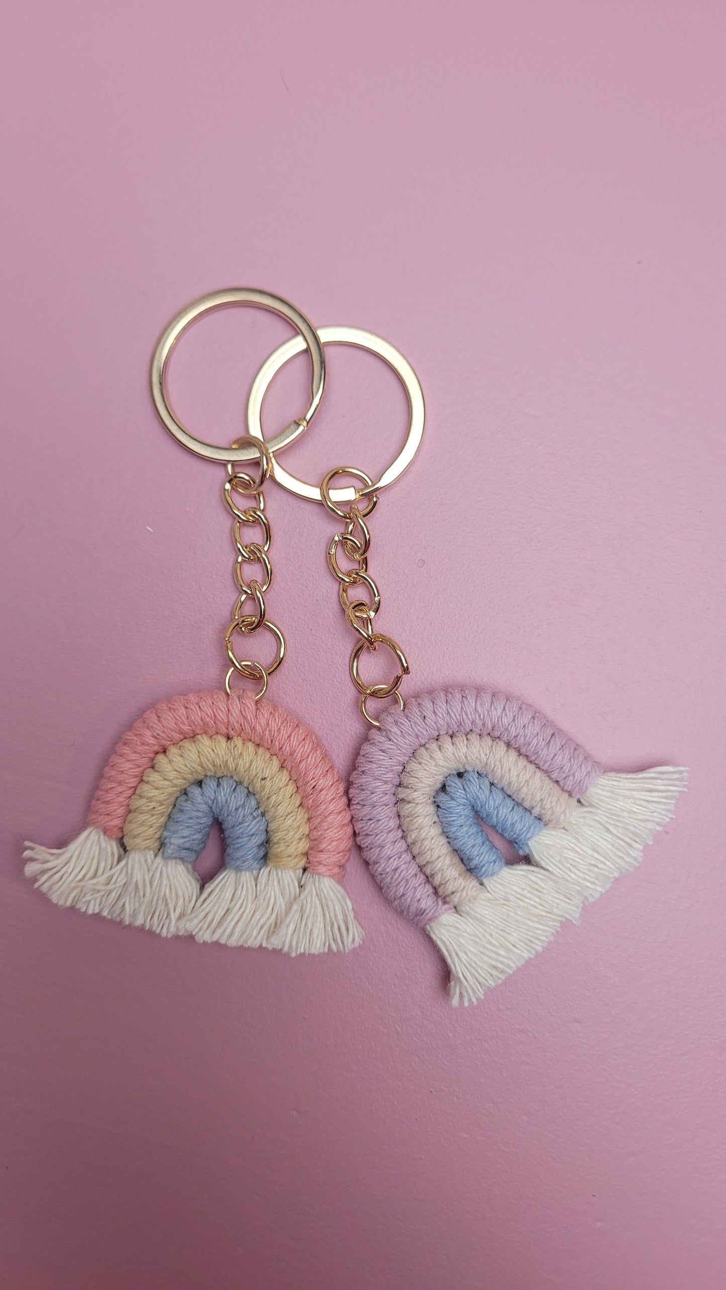 sleutelhanger regenboog roze