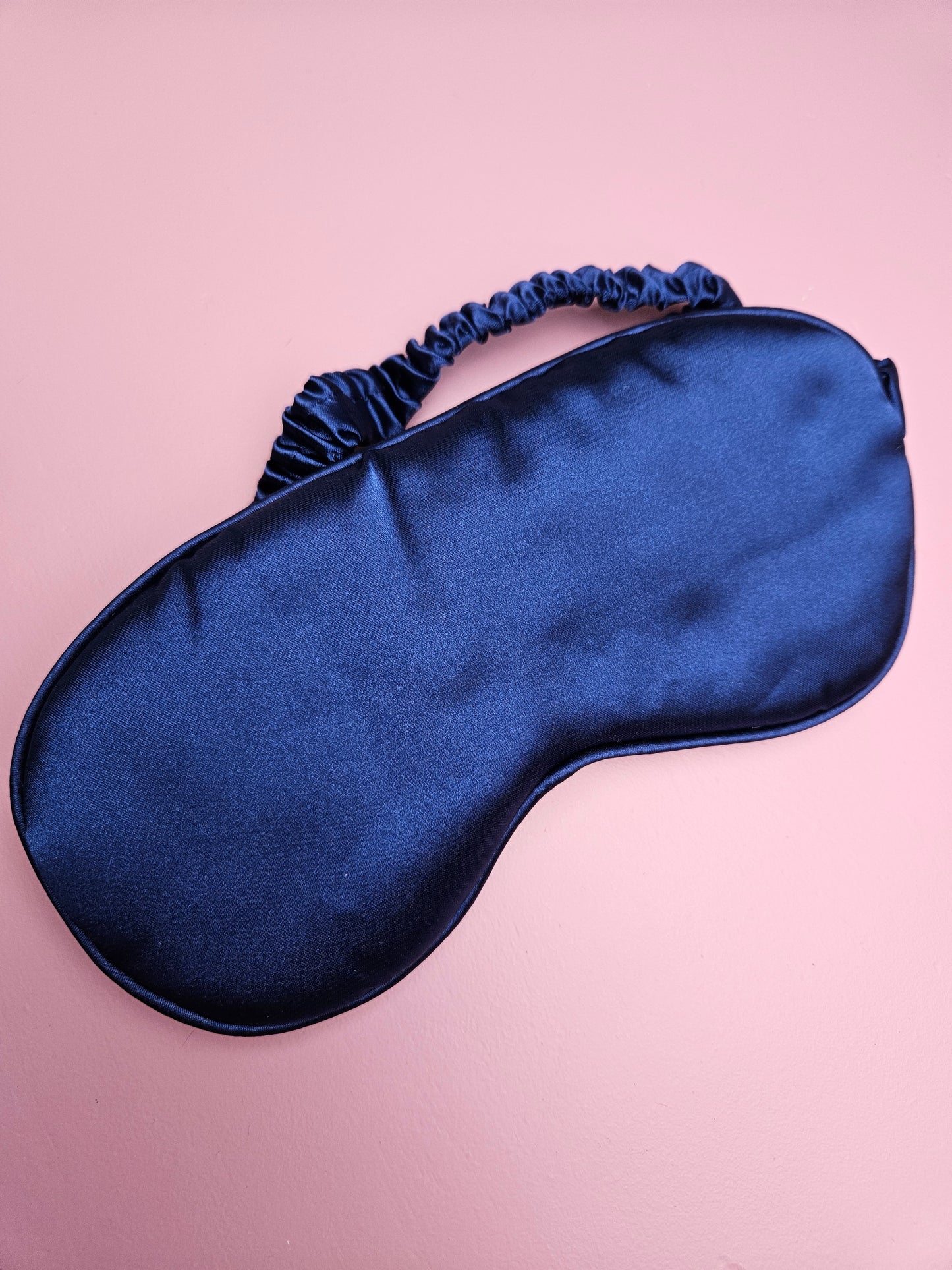 Slaapmasker blauw satijn