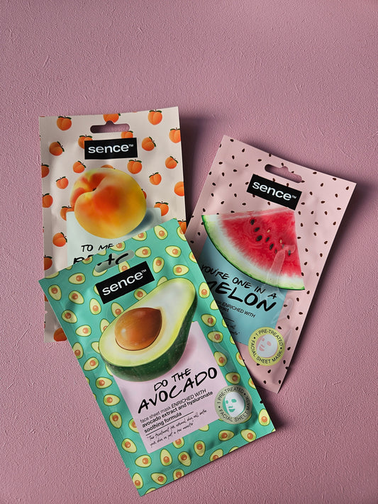 Peachy gezichtsmasker met perzikextract van sence