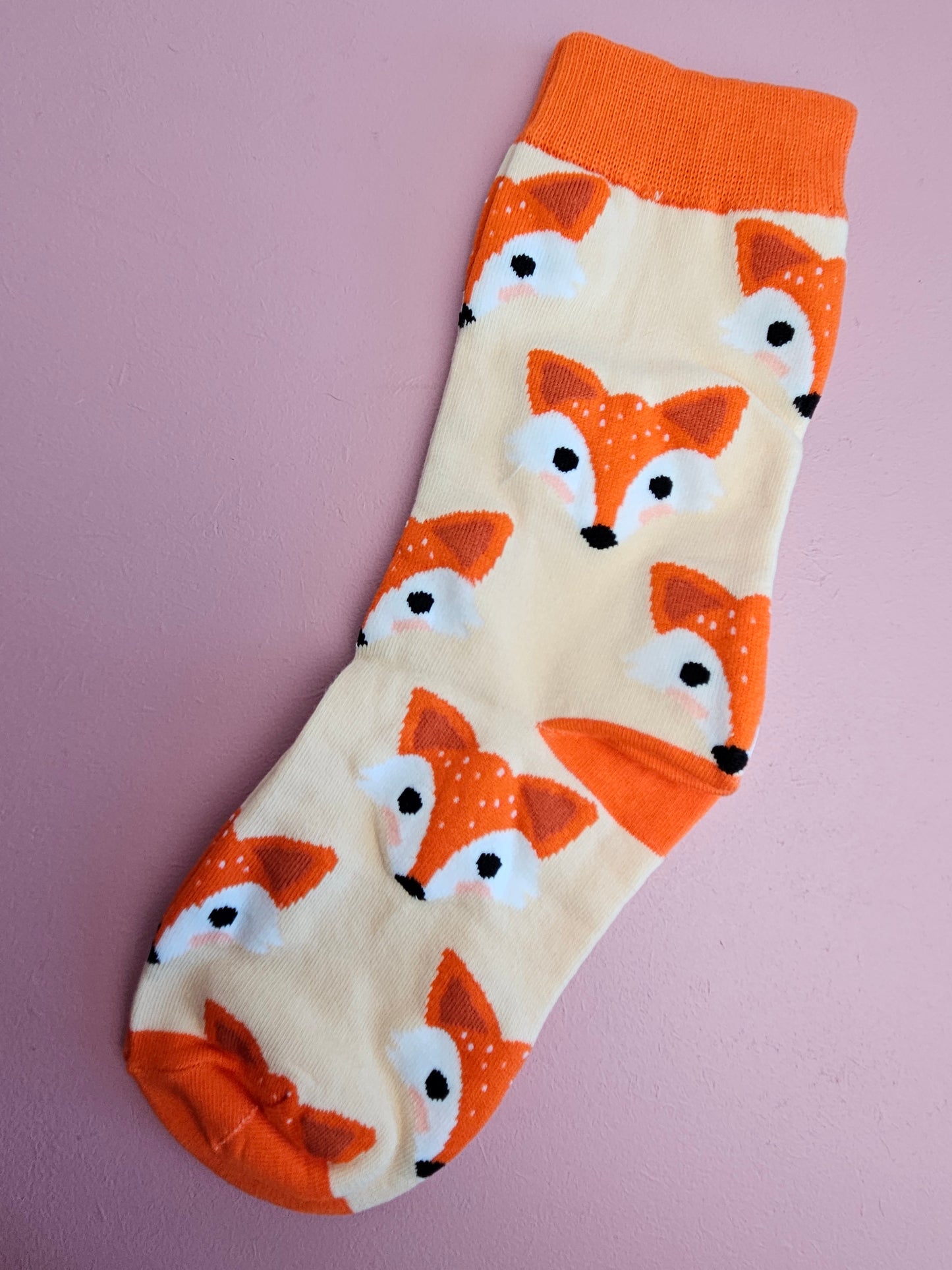 Sokken met schattige vossen kopjes