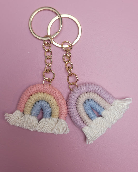 Lila sleutelhanger regenboog