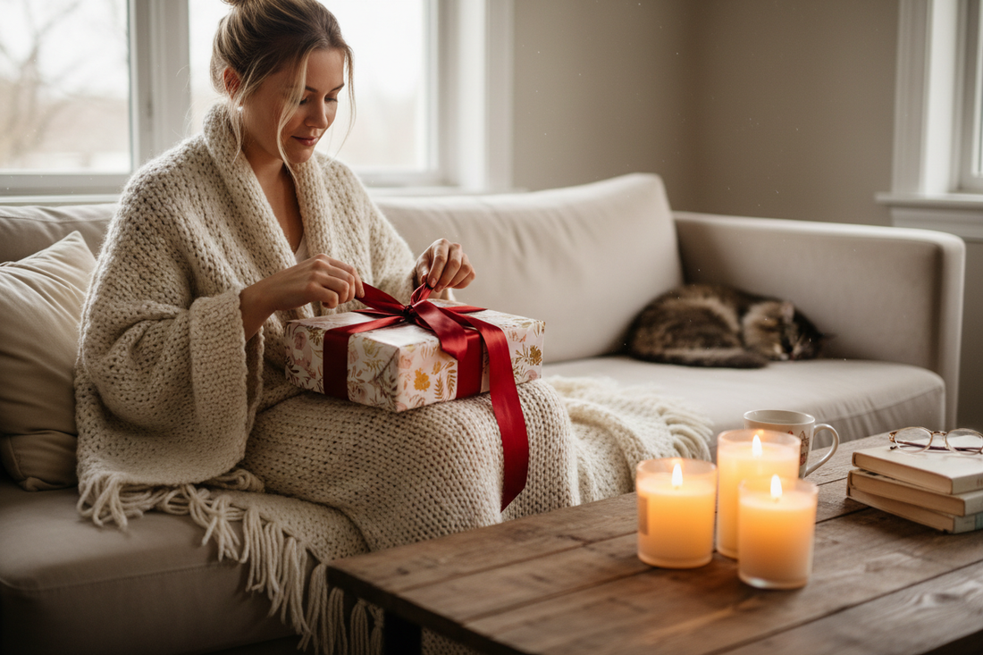 Cadeautje voor jezelf pakketje sfeervol uitpakken