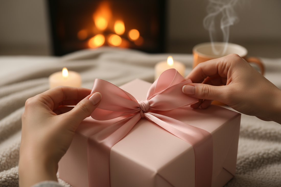 Cadeaubox voor jezelf gevuld met liefdevolle verwenmomenten – een klein gebaar van zelfzorg en aandacht voor jezelf