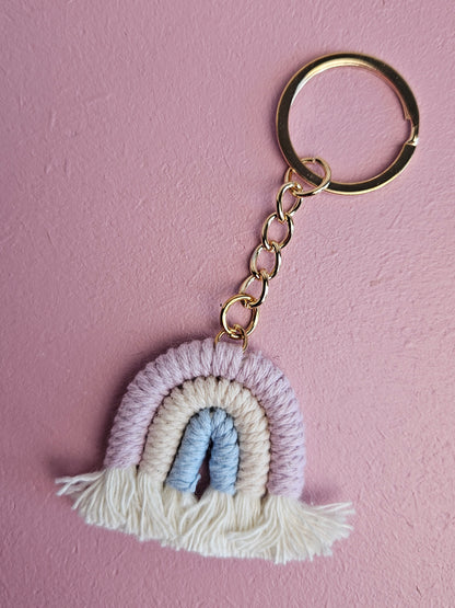 Lila sleutelhanger regenboog